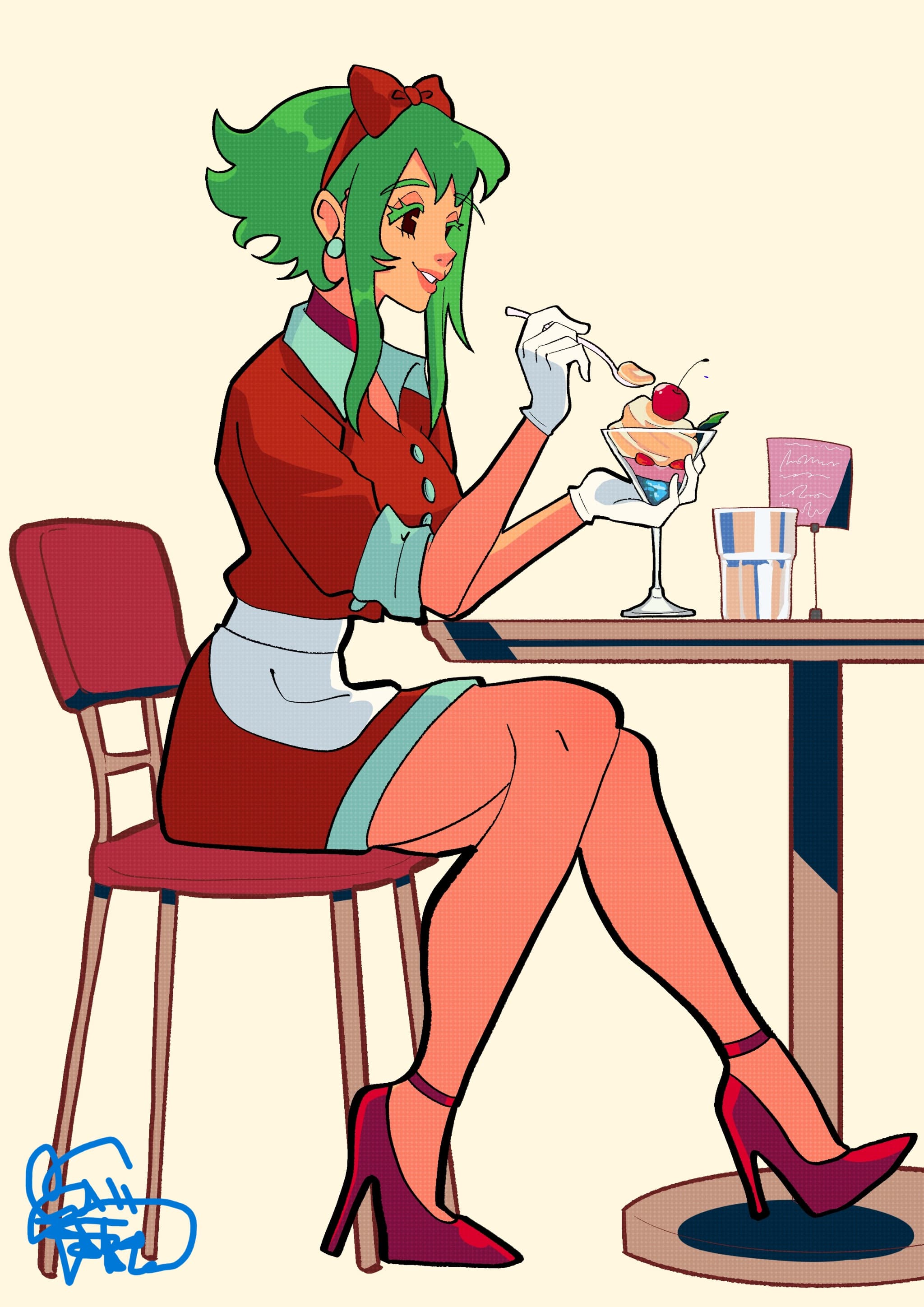 レトロなGUMIのイラスト