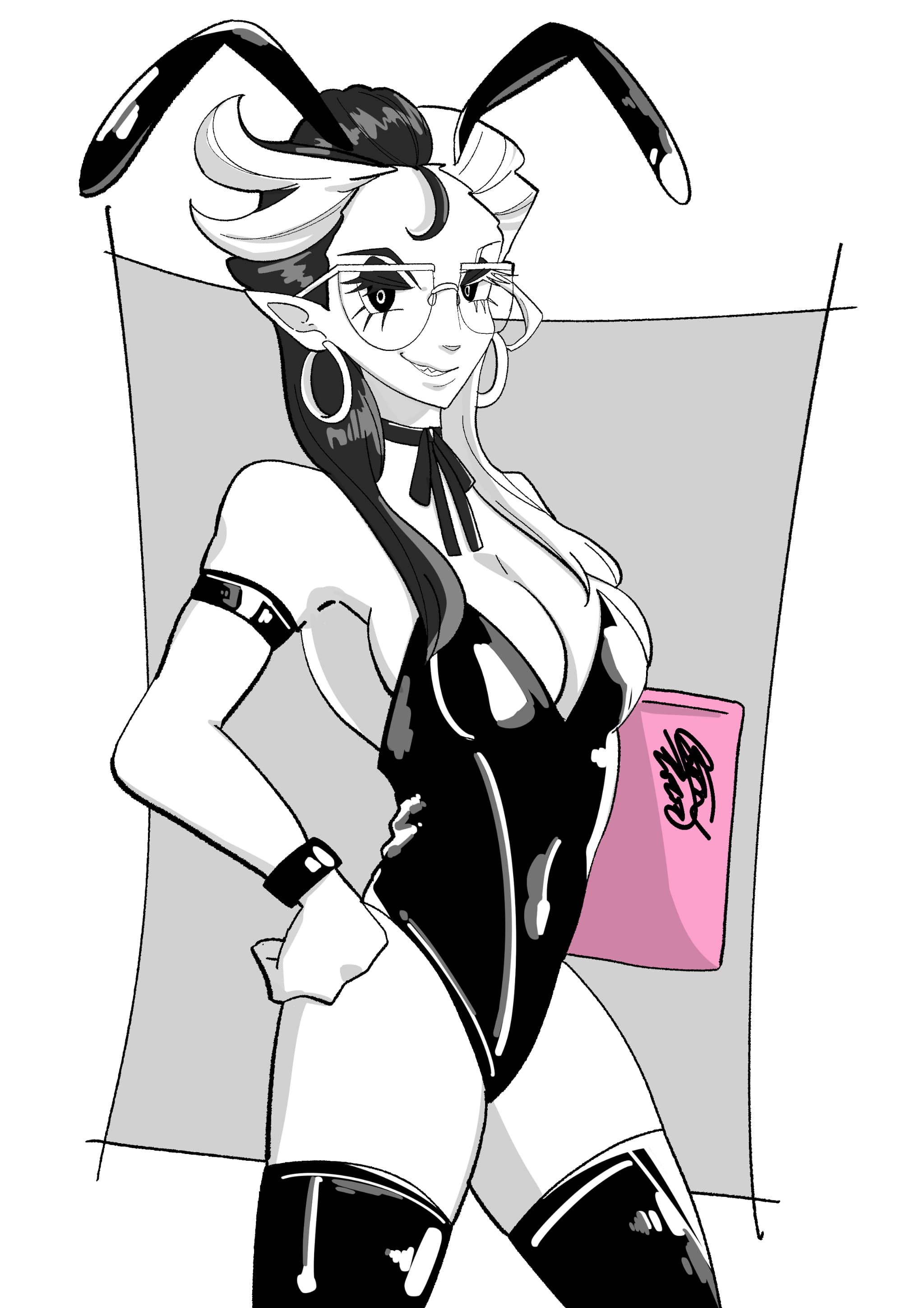 クイーン・ダーリンさまのバニーガールイラスト